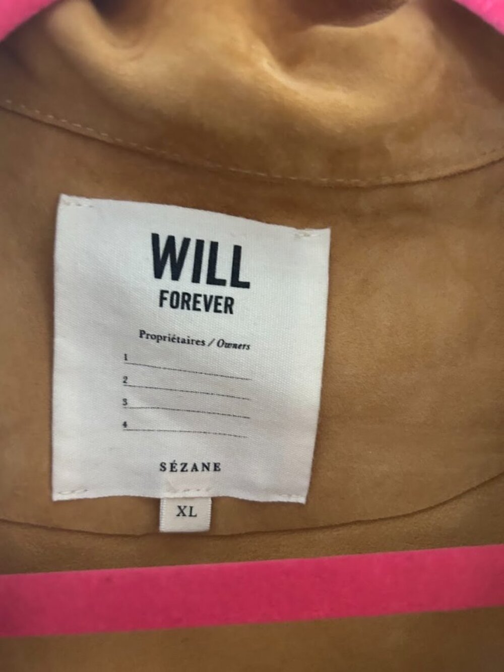 Sezane Will Jacket in Mustard Suede size XL - Picture 3 of 4